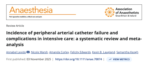 Arterial Lines in ICU: How Often Do They Fail or Cause Infection?